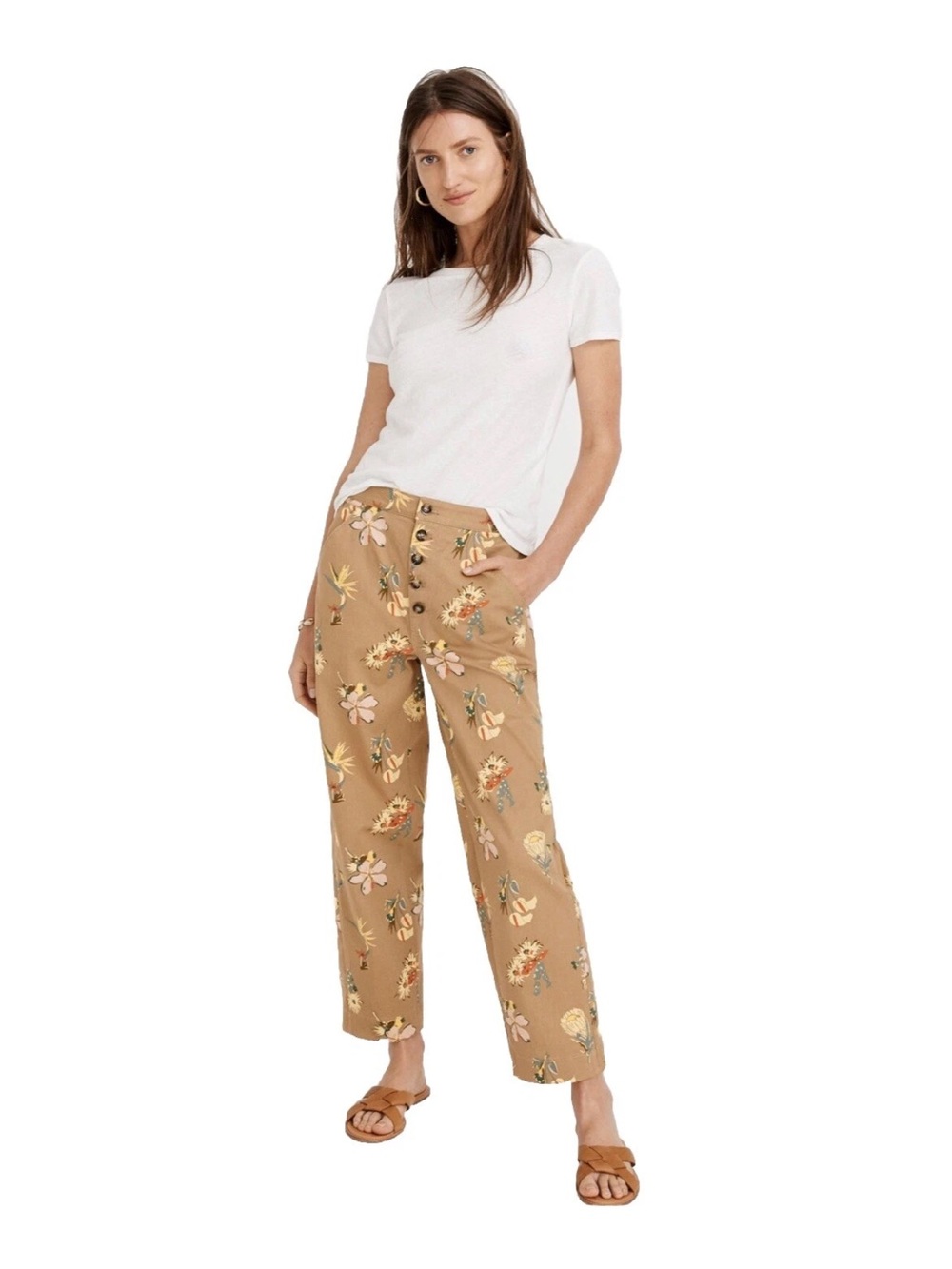 Madewell Greenwich Relaxed Pants – Hawaiian Hideaway Print – Size 26 – NWOT